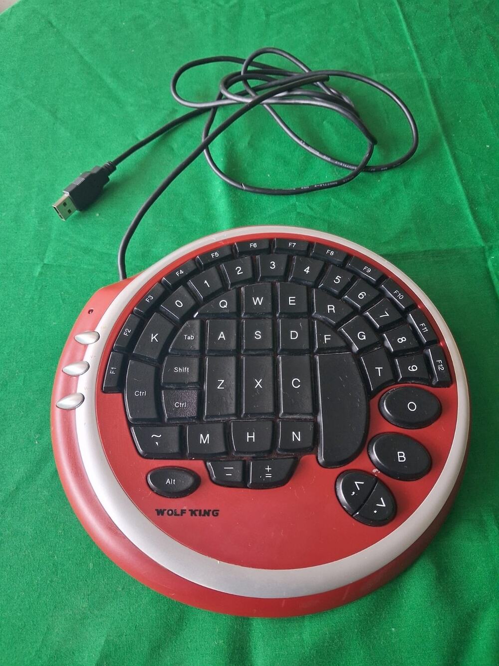 Wolf King Warrior DK2388U USB Gaming Keyboard Red Black Fully Tested